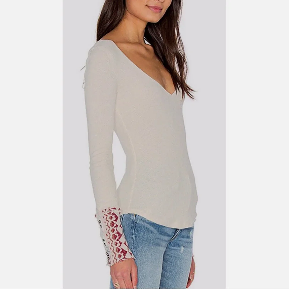 Free People Thermal Long Sleeve Top